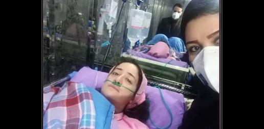 An image of Narges Khanalizadeh in intensive care has been widely circulated online