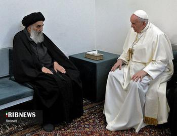 دیدار پاپ با سیستانی؛ انکار جایگاه دینی خامنه‌ای