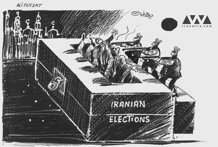 انتخابات ایران از دید علی فرزات کاریکاتوریست سوریه‌ای (اختصاصی ایران وایر)