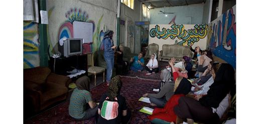 Addicts receive counseling at a drug rehabilitation center, Tehran.