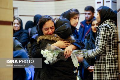 People gathered at Shiraz University to mourn together