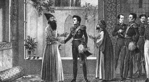 Alexander Griboyedov, left, was a hated individual in Iran assassinated for his role in ceding Iran's territories in the Caucasus to Russia in the 1820s