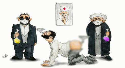 A cartoon published on the Iranian Labor News Agency’s Telegram channel satirized Islamic figures and Supreme Leader Ayatollah Ali Khamenei regarding “traditional” cures for coronavirus