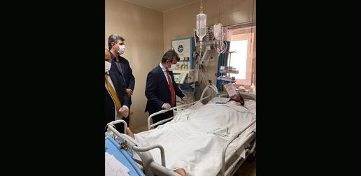 دیدار سفیر افغانستان در تهران، با مجروحین  حادثه یزد