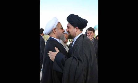 Hassan Khomeini (Right) and President Rouhani