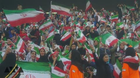 For the first time in 40 years, women were allowed in Azadi Stadium to watch a football match