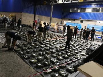 A massive shipment of cocaine disguised as charcoal, bound for the Middle East, was disrupted by the authorities earlier this year