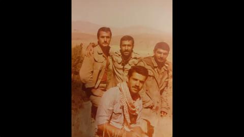 Yousef Ilkhichi Moghaddam (front) on the frontline
