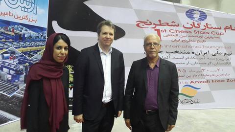 Bayat's father Kiumars, right, was also forced by the Revolutionary Guards to quit as President of the Gilan Chess Association