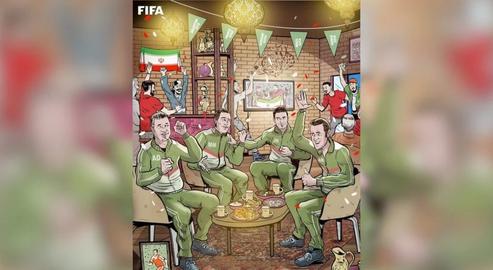 A congratulatory cartoon shared by FIFA angered many as it showed a group of fans celebrating the win - without a single woman visible
