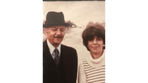 Mehdi Amin-Amin with the author's mother in Iran in 1977