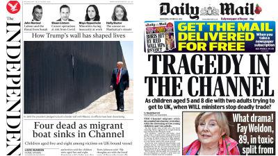 Several newspapers in the UK carried the story on their front pages the following day