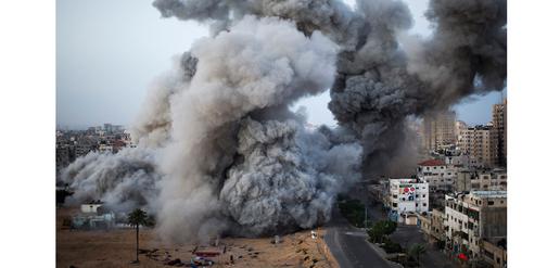 Bombing of Gaza City in 2012. Palestine hopes to bring war crime charges against Israel at the ICC.