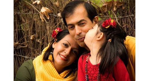 Bahareh Ghaderi, born in Tehran in 1977-78, and Navid Bazmandegan, born in Shiraz 1973-74, are the parents of seven-year old Darya Bazmandegan.
