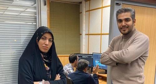 Ali Rezvani (right), pictured with fellow "interrogator-journalist" Ameneh Sadat Zabihpour, has made a name for himself by broadcasting “interviews” that are actually forced confessions