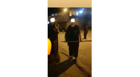 Even the women of Dar Siran neighborhood in Marivan came to the streets with batons, knives and axes to confront assailants