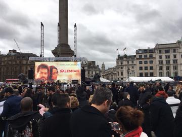 Farhadi solidarity screening packs out London’s Trafalgar Square