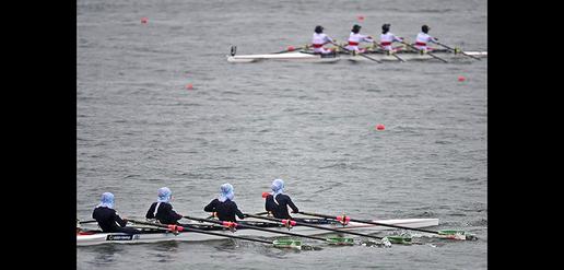 Iran's female rowing team win third place at Asian Games