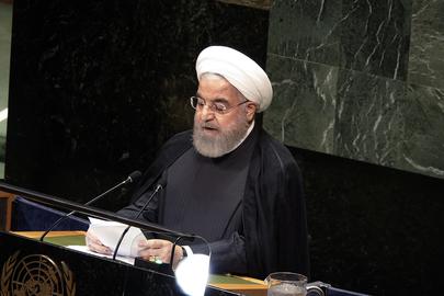 President Rouhani at the UN in 2019: Like the Supreme Leader, he pointed to Iran's achievements in Iraq, including helping the country fight ISIS