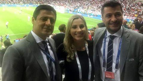 International referee Alireza Faghani (left) threatened to leave Iran forever over a handshake with a female colleague