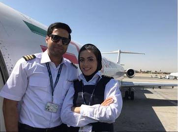 Iranian Female Pilot Celebrates First Flight as Certified Captain