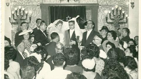A Jewish wedding in a Khartoum synagogue, 1950s. Photo: Tales of Jewish Sudan