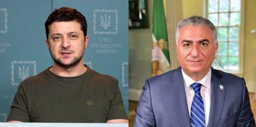 پیام رضا پهلوی به زلنسکی: ملت ایران کنار اوکراین ایستاده است