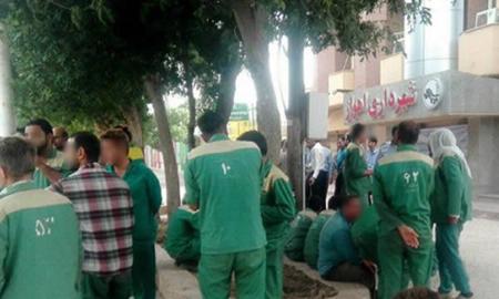 حمله خشونت آمیز نیروهای امنیتی به تجمع کارگران معترض شهرداری اهواز
