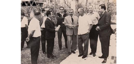 ملا مصطفی بارزانی و موشه دایان، وزیر دفاع اسرائیل، 1968