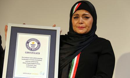 دختر دریای ایران بعد از 4 سال، یک رکورد دیگر زد و لوح گینس را گرفت
