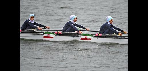 Iran's female rowing team win third place at Asian Games
