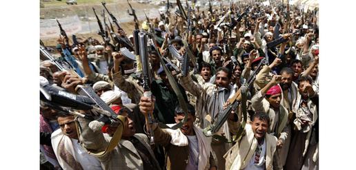 Shiite Houthi supporters at a camp near Sanaa, Sept. 10, 2014