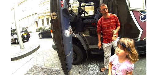 The Ivan family emerged from the museum to find their van had been broken into