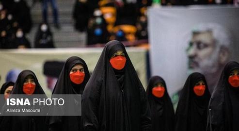 The so-called “Daughters of Haj Ghasem” at Tehran's Azadi Stadium