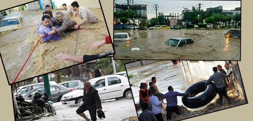 سیل و توفان، ایران را می‌بلعد