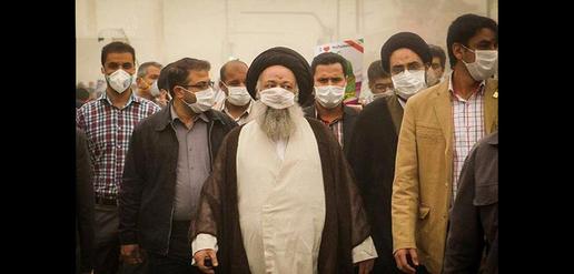 In Ahvaz, residents and local officials, including the leader of Friday Prayers, went out on the streets to celebrate, despite the dangerous levels of air pollution.