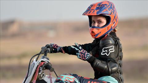 Iranian women motorcyclists do take part in competitions, and yet women are still banned from driving motorcycles on the streets