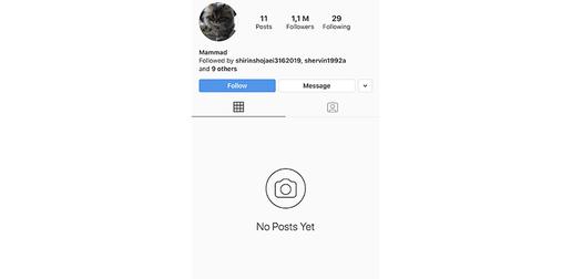 After Instagram blocked him, Tataloo created another profile under an alias, but this page was blocked as well