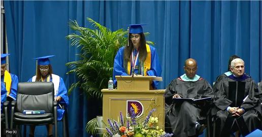 Rooha Haghar, giving her valedictory speech at Emmett J. Conrad High School in Dallas, Texas, was cut off for mentioning police brutality in the United States