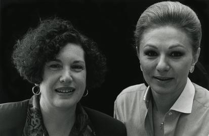 Donna Stein and Farah Pahlavi in 1990. Photo: Judy Dater