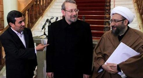 On a Sunday in 2013, the then-president used a meeting of parliament to play a video clip that sought to damage the credibility of speaker of parliament Ali Larijani