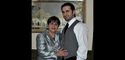 Amir with his mother