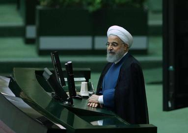 «حسن روحانی» رییس‌جمهور ایران، سخنران ویژه مراسم افتتاحیه مجلس یازدهم بود