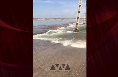سیل در خوزستان؛ نشست زمین و مسدود شدن چاه
