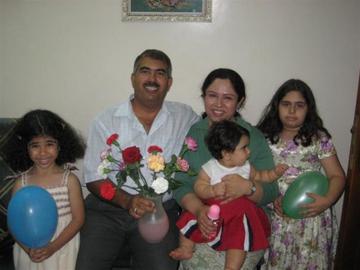 Hamed Bin Haydara with his family. He was arrested in 2013, before the current crackdown