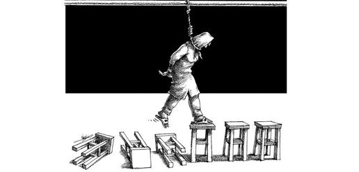 'Waiting for Execution' cartoon by Mana Neyestani 