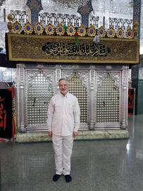 Mohajerani visiting Sayyidah Zaynab Mosque in Damascus, September 2018