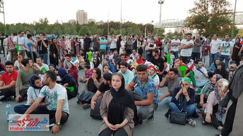When fans who had bought tickets for the broadcast were told to go home, they staged a sit-down protest outside the stadium