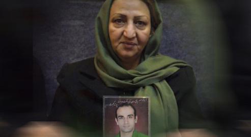 The mother of Mostafa Karimbaigi, 26, who was shot in the head on December 27, 2009, was sentenced in 2017 to a year in prison for “propaganda against the regime”