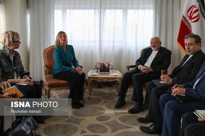 دیدار فدریکا موگرینی، رییس سیاست خارجه اتحادیه اروپا با محمد جواد ظریف